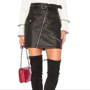 MINKPINK Black leather Mini Skirt